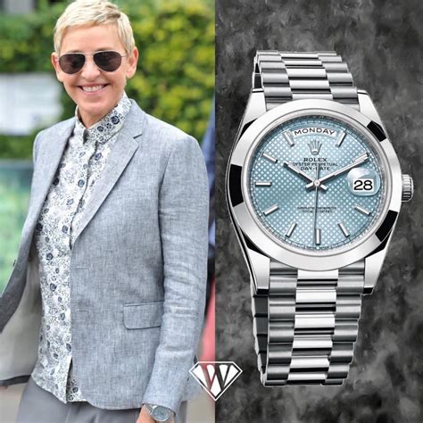 ellen wearing rolex|celebrity watches with Rolex.